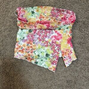 SHEIN Floral Multicolor Tube Top